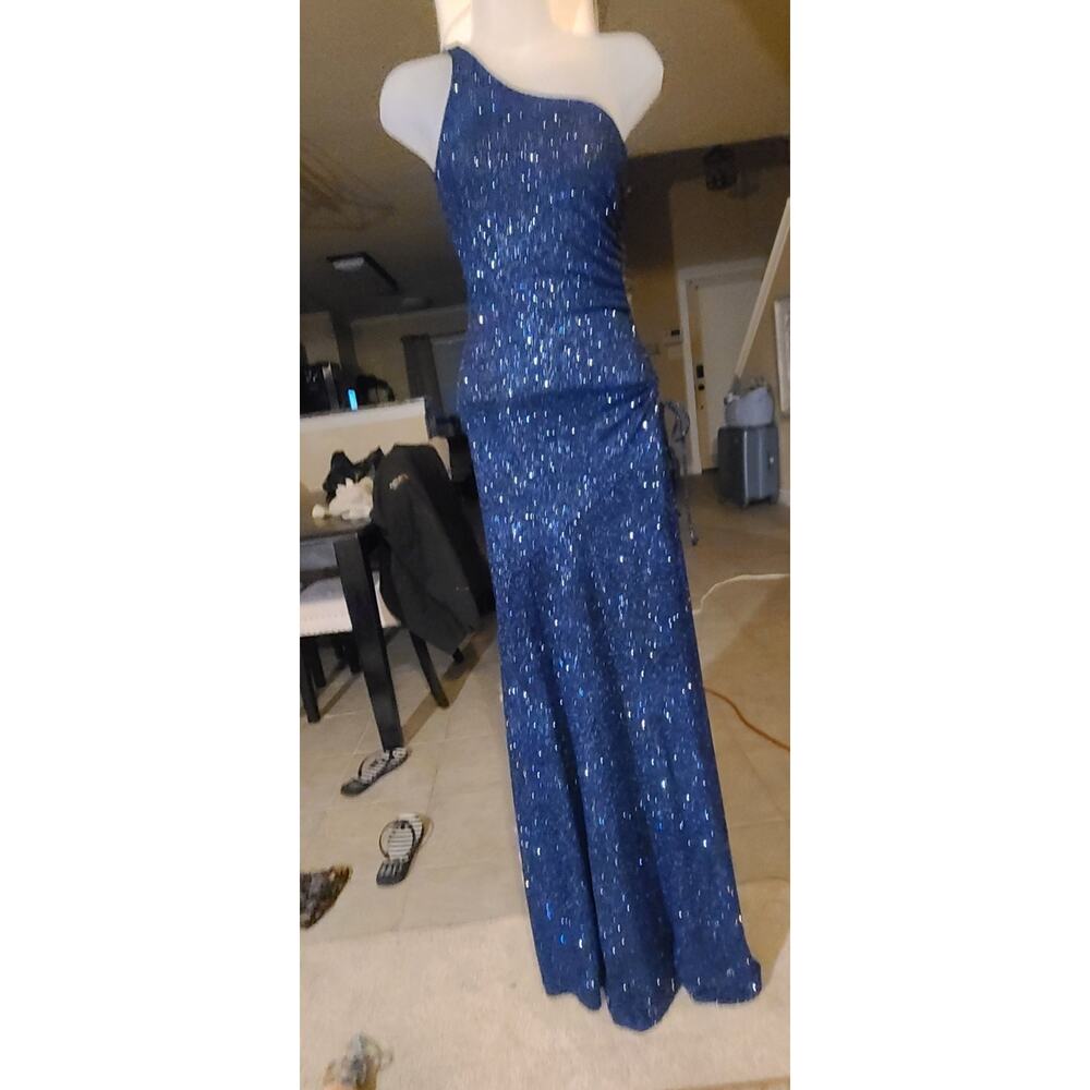 Women One Shoulder Evening Prom Dress Slim Long Ball Gown Dress